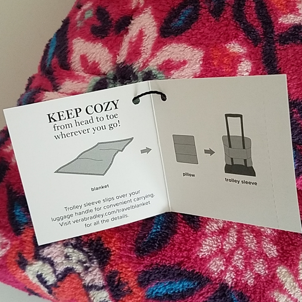 🛍2xHP🛍Vera Bradley Travel Blanket - Picture 3 of 4